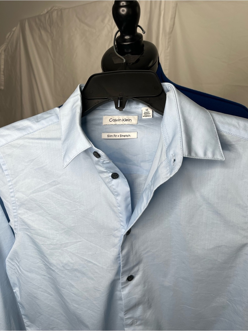 Calvin Klein Light Blue Slim Fit Button-Down Shirt